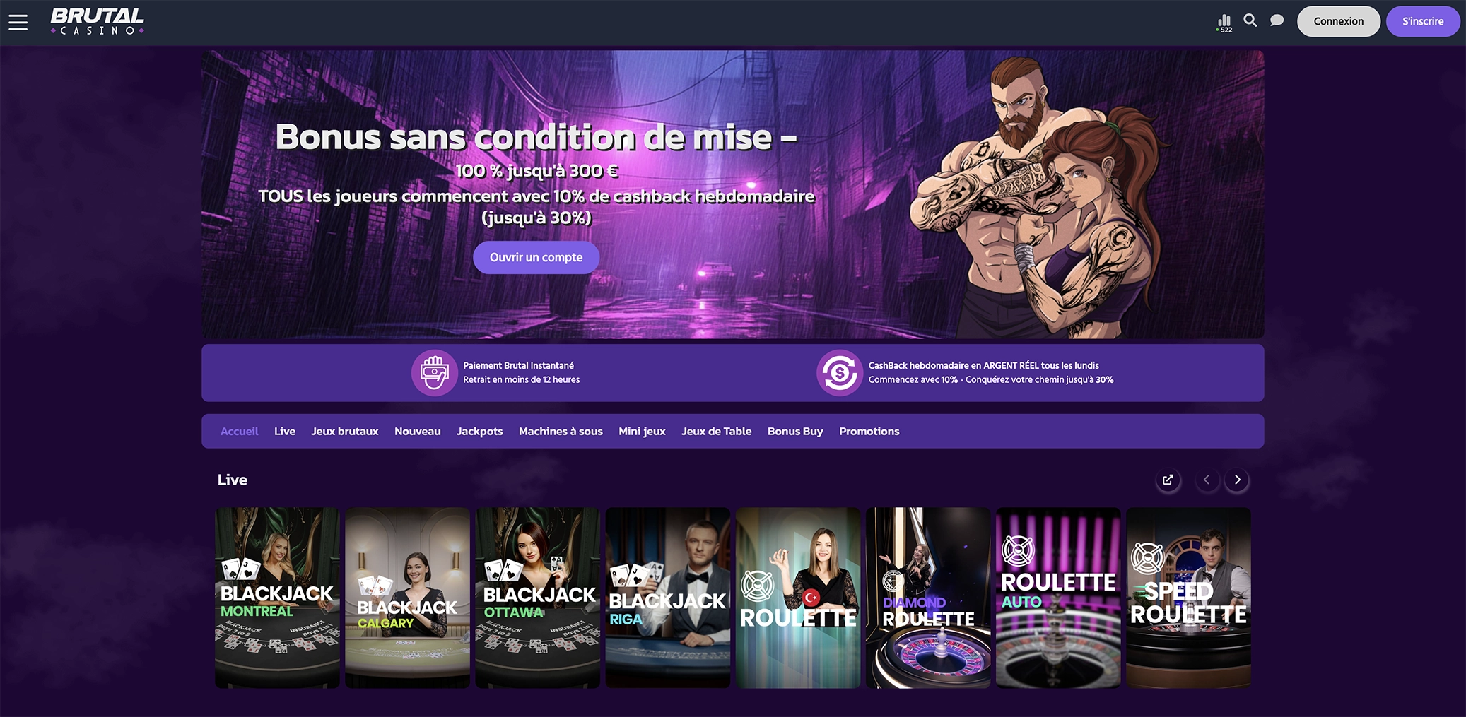 Capture d'écran Brutal Casino