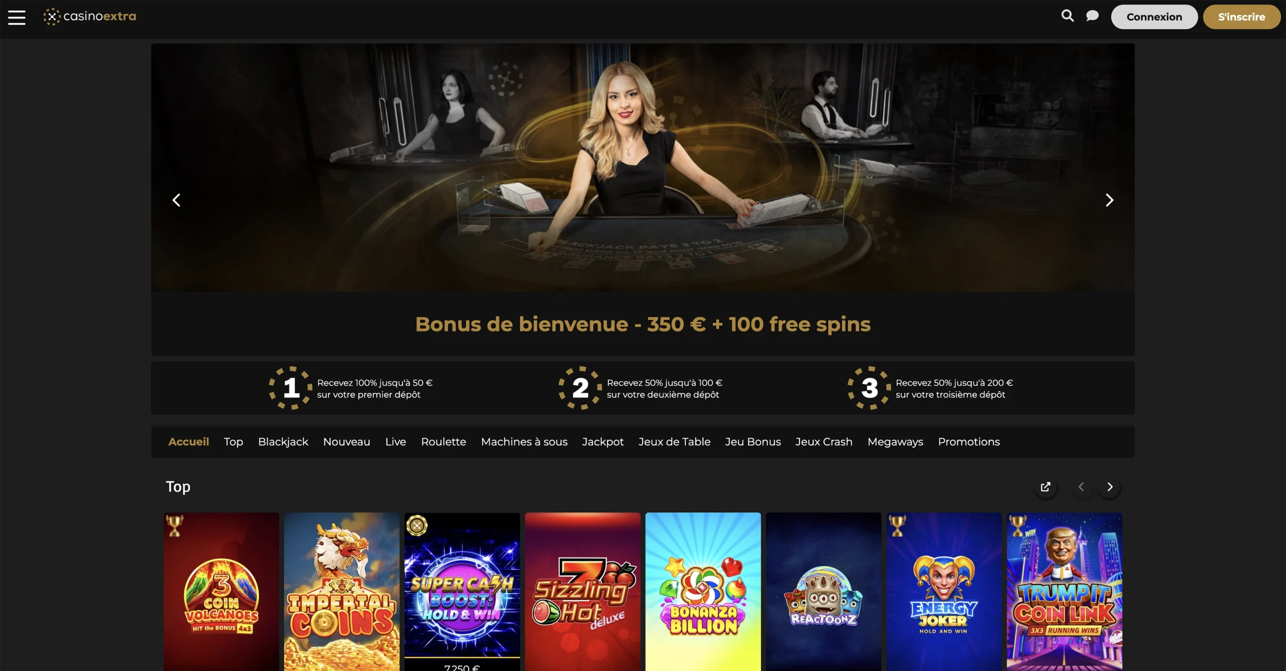 Capture d'écran Casino Extra