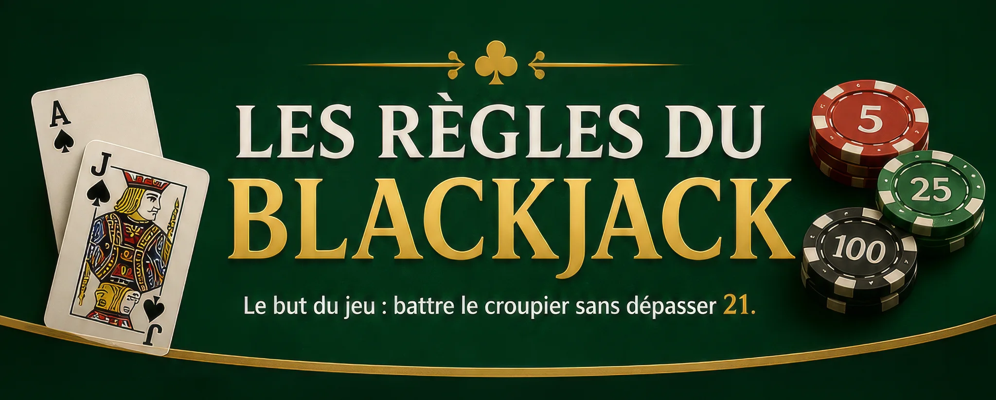Les règles du blackjack — table de jeu